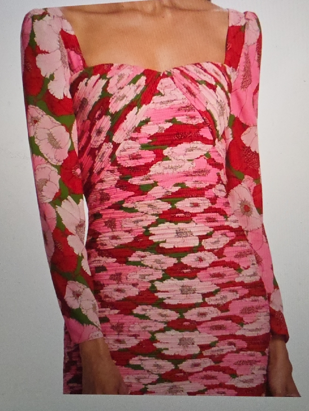 AMUR Giulia Floral Long-Sleeve Dress Mini Dress Size 4 $498
